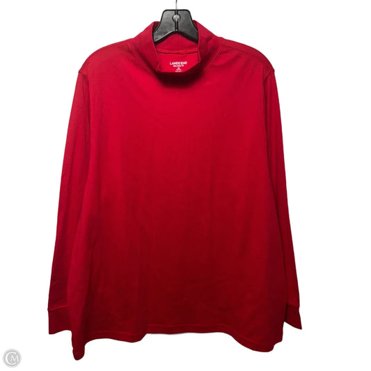 Top Long Sleeve Basic By Lands End In Red, Size: 2x