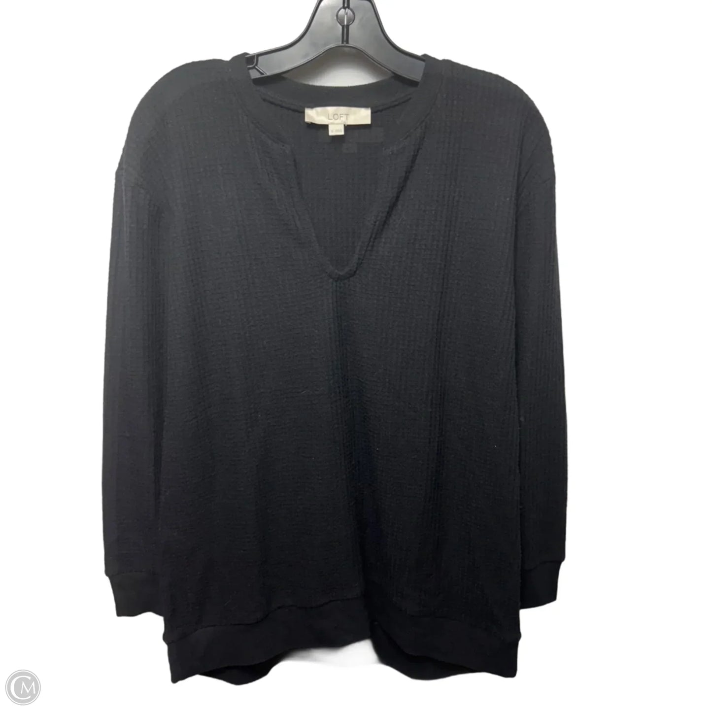 Thermal Top Long Sleeve By Loft In Black, Size: Xs