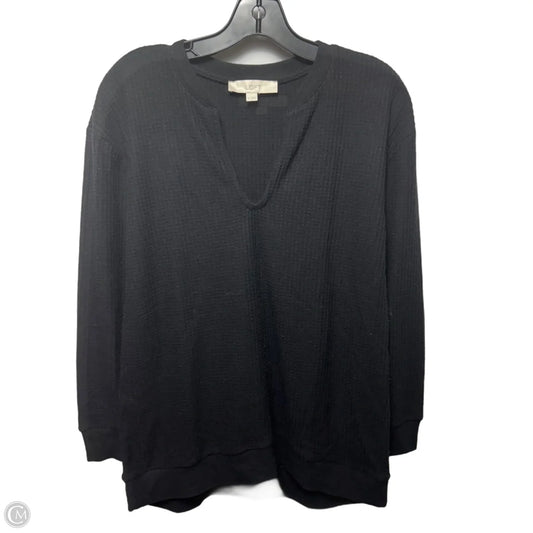 Thermal Top Long Sleeve By Loft In Black, Size: Xs