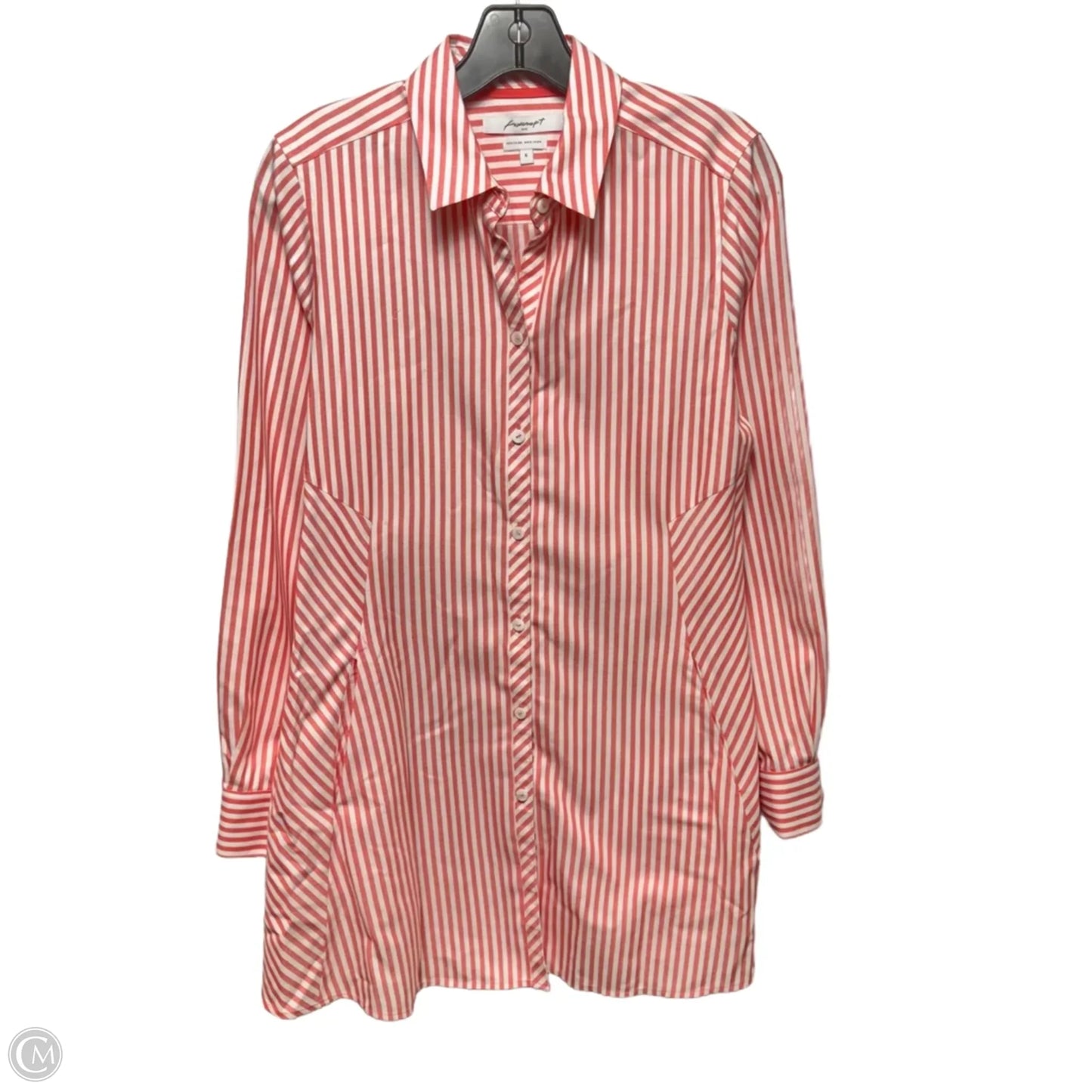 Tunic Long Sleeve By Foxcroft In Striped Pattern, Size: 6