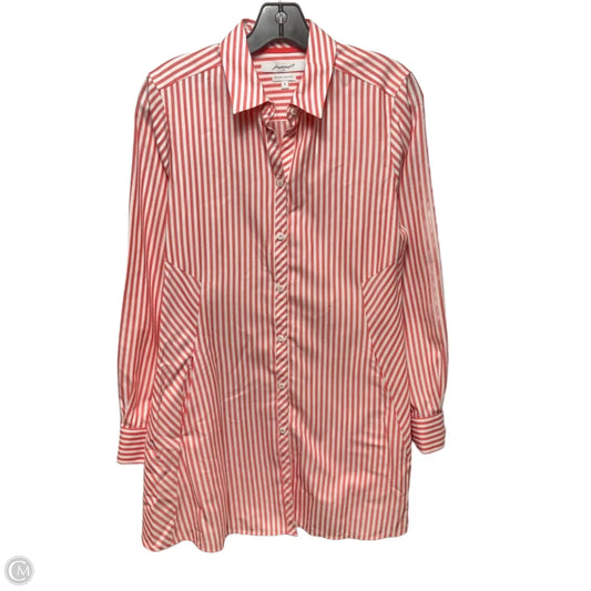 Tunic Long Sleeve By Foxcroft In Striped Pattern, Size: 6