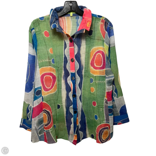 Top Long Sleeve By Trisha Tyler In Multi-colored, Size: M