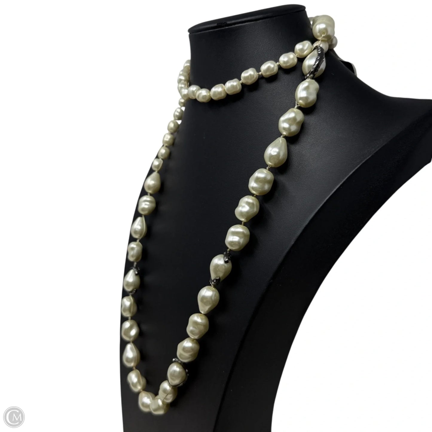 Faux Baroque Pearl Station Necklace By Chicos
