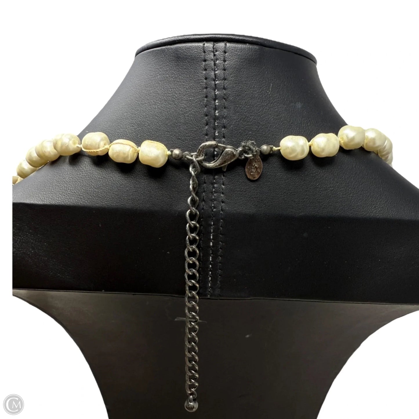 Faux Baroque Pearl Station Necklace By Chicos