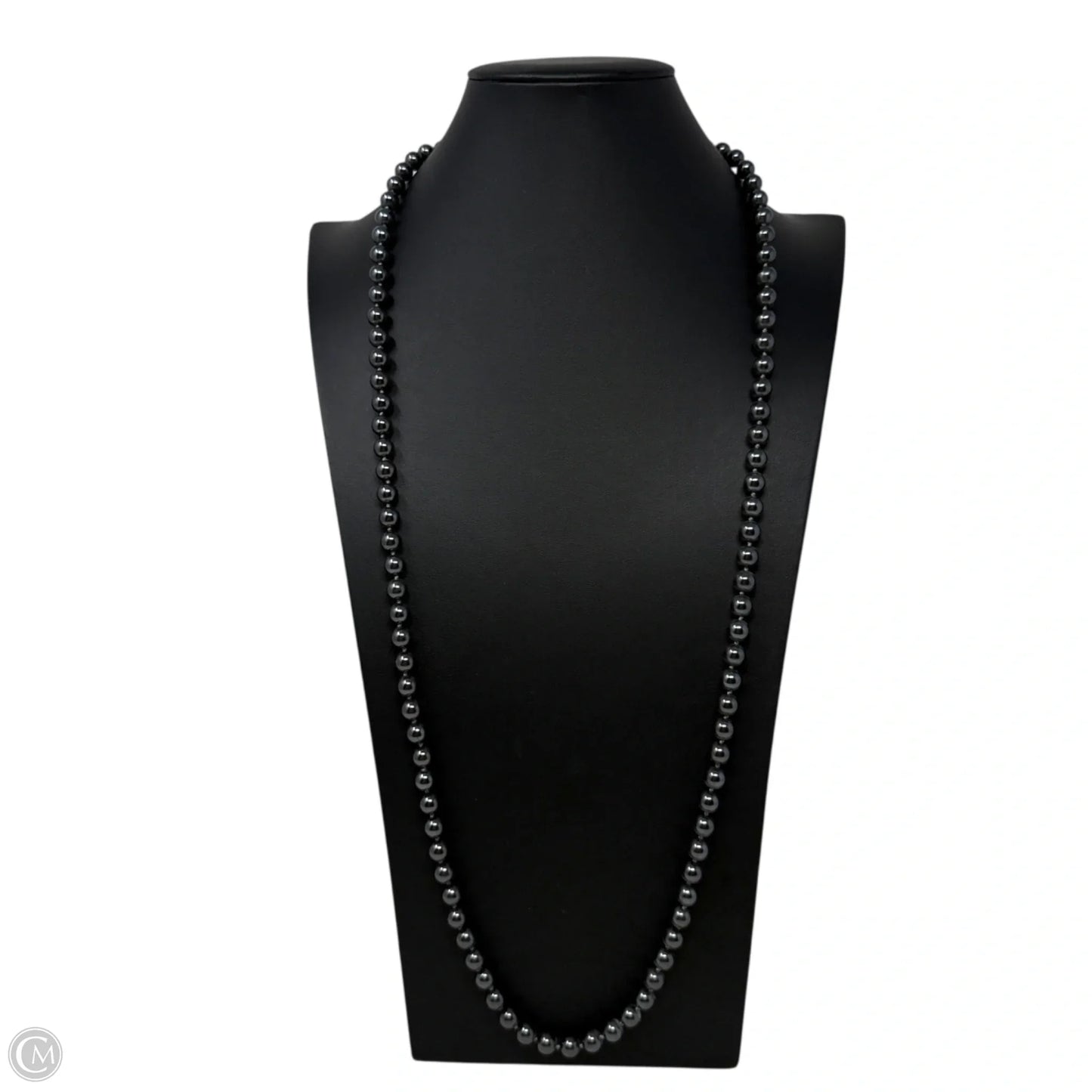Faux Black Pearl Beaded Long Necklace By Chicos
