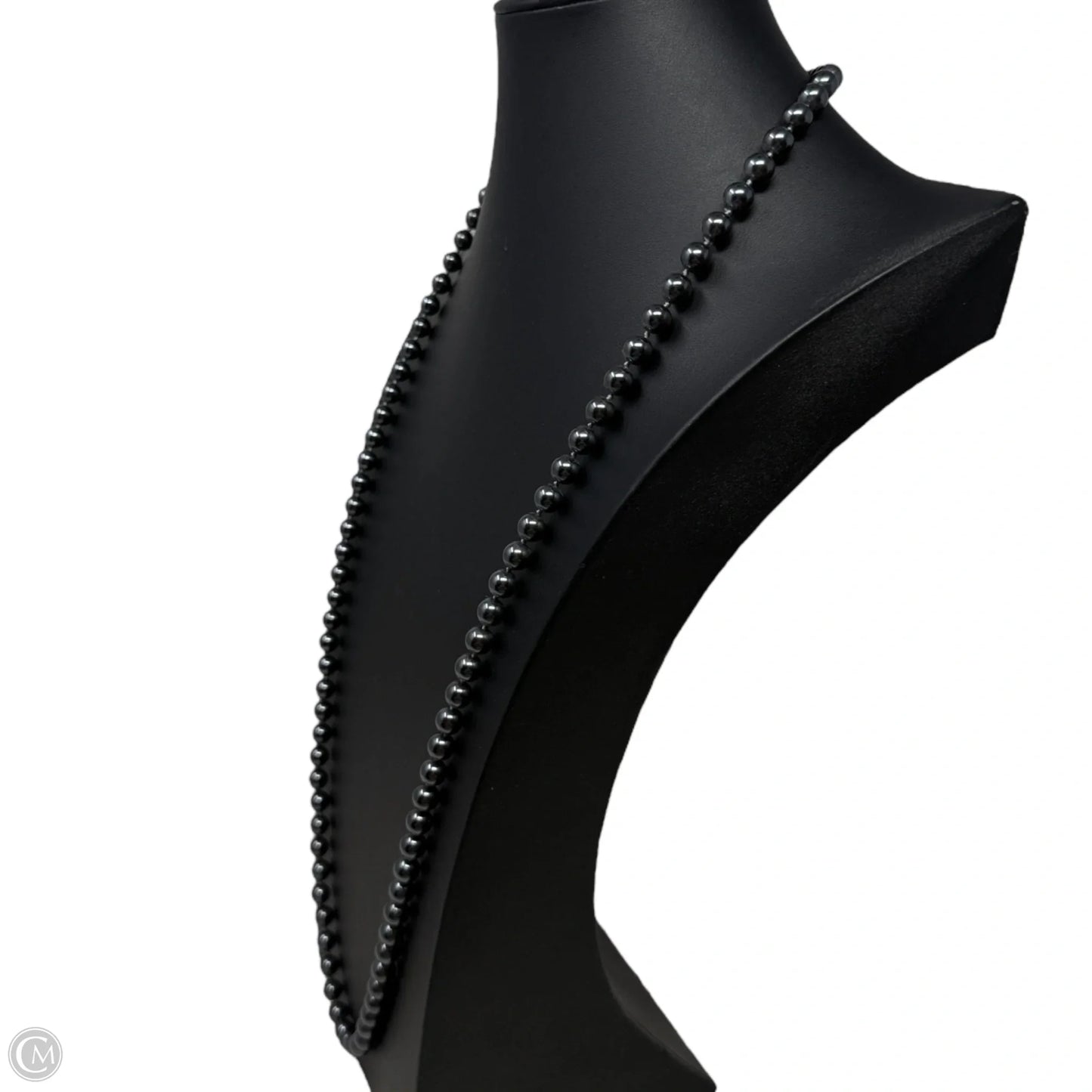 Faux Black Pearl Beaded Long Necklace By Chicos