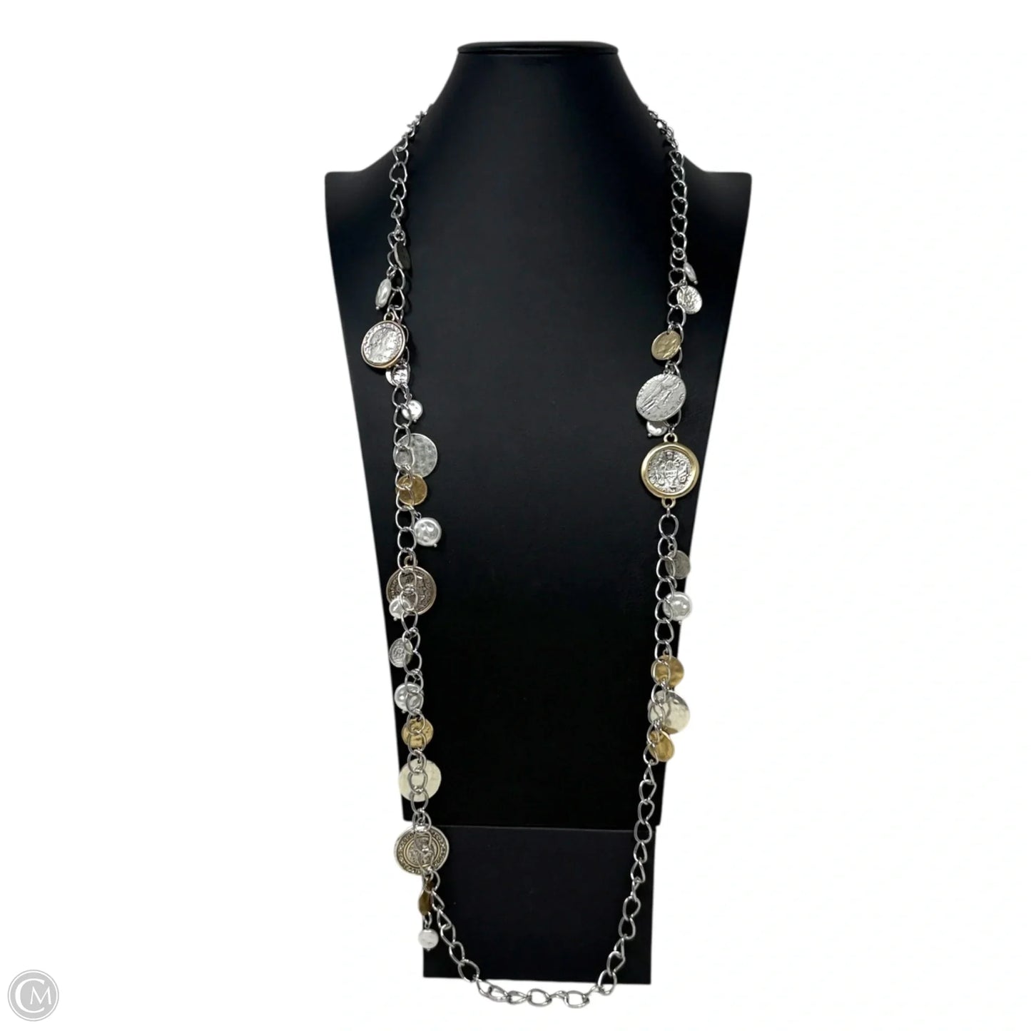 Mixed Metal Multi Coin Charm Necklace By Chicos