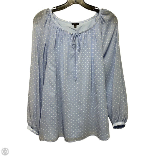 Top Long Sleeve By Talbots In Polkadot Pattern, Size: M