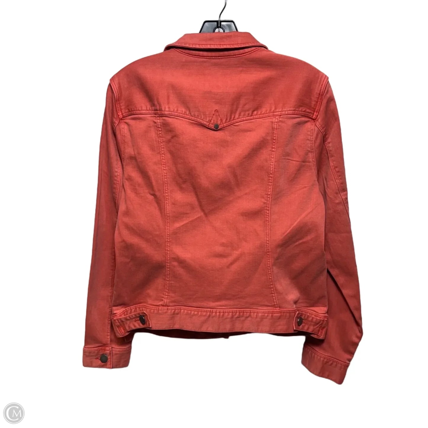 Denim Trucker Jacket By Liverpool In Coral, Size: M