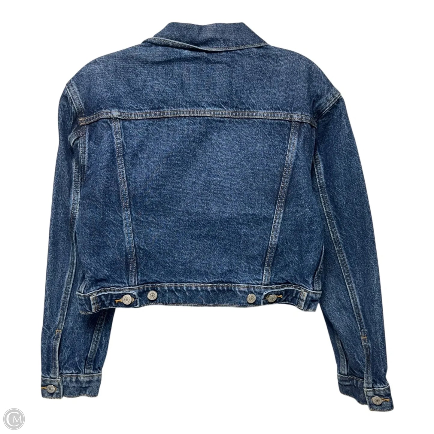 Cropped Jacket Denim By Levis In Blue Denim, Size: Xs