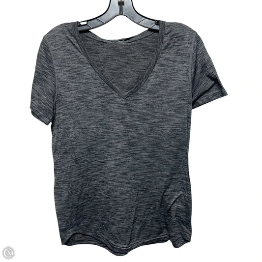 Athletic Top Short Sleeve By Lululemon In Grey, Size: S