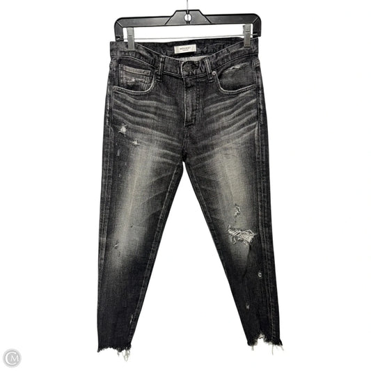 Distressed Jeans Skinny By Moussy In Grey Denim, Size: 4