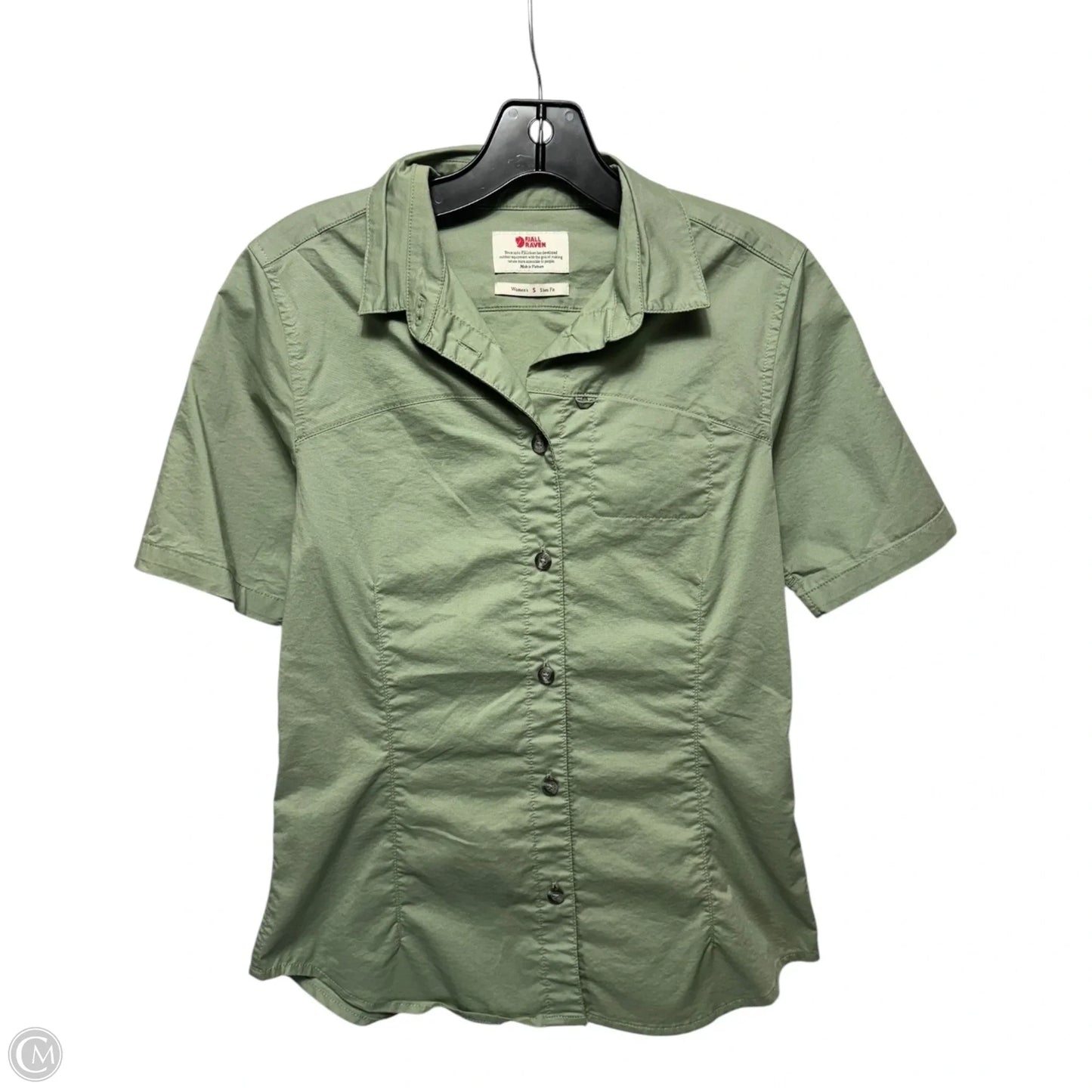 Top Short Sleeve By Fjallraven In Green, Size: S