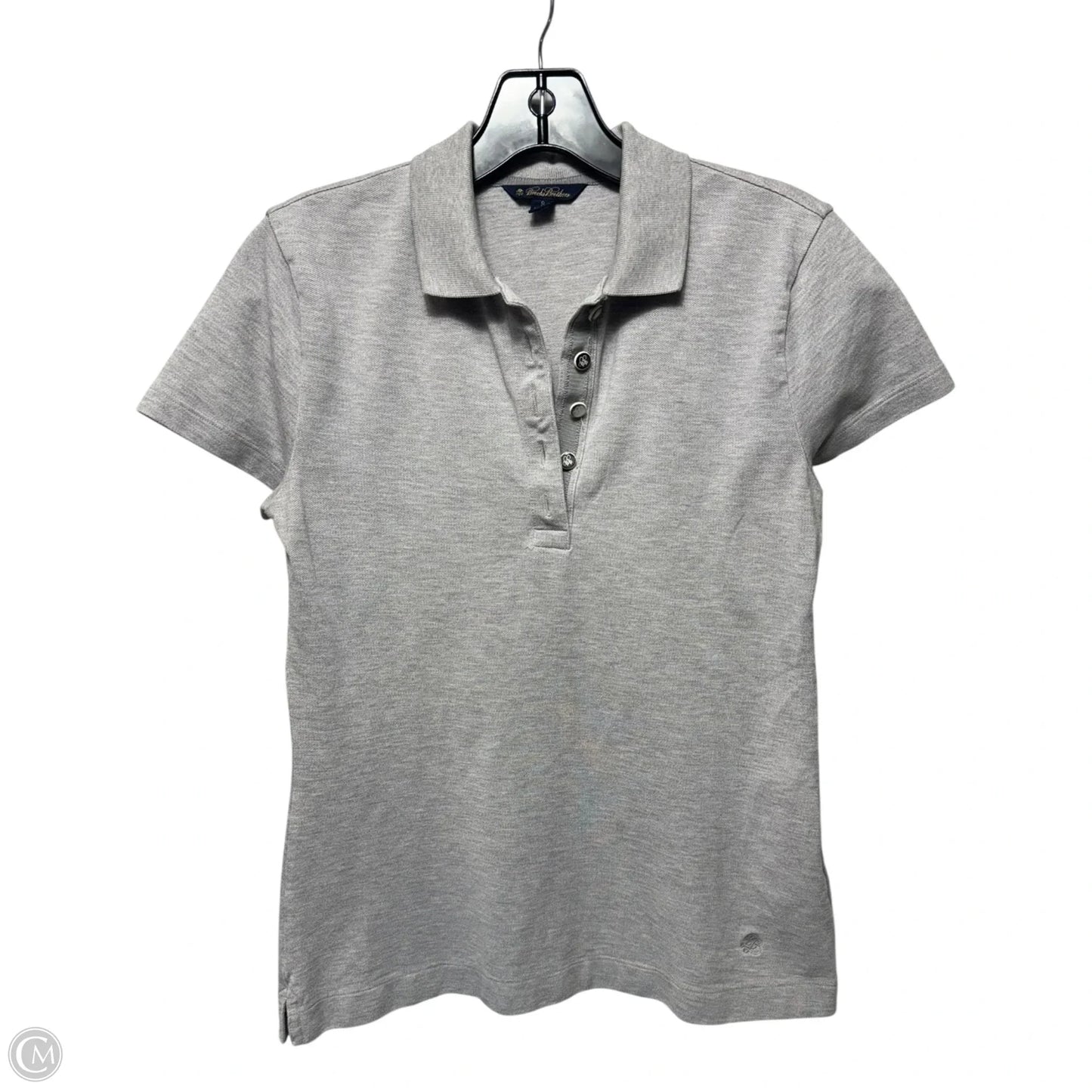 Top Short Sleeve By Brooks Brothers In Grey, Size: S