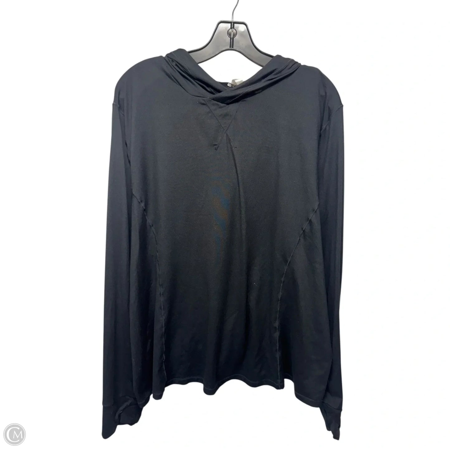 Athletic Top Long Sleeve Hoodie By Fabletics In Black, Size: 3x