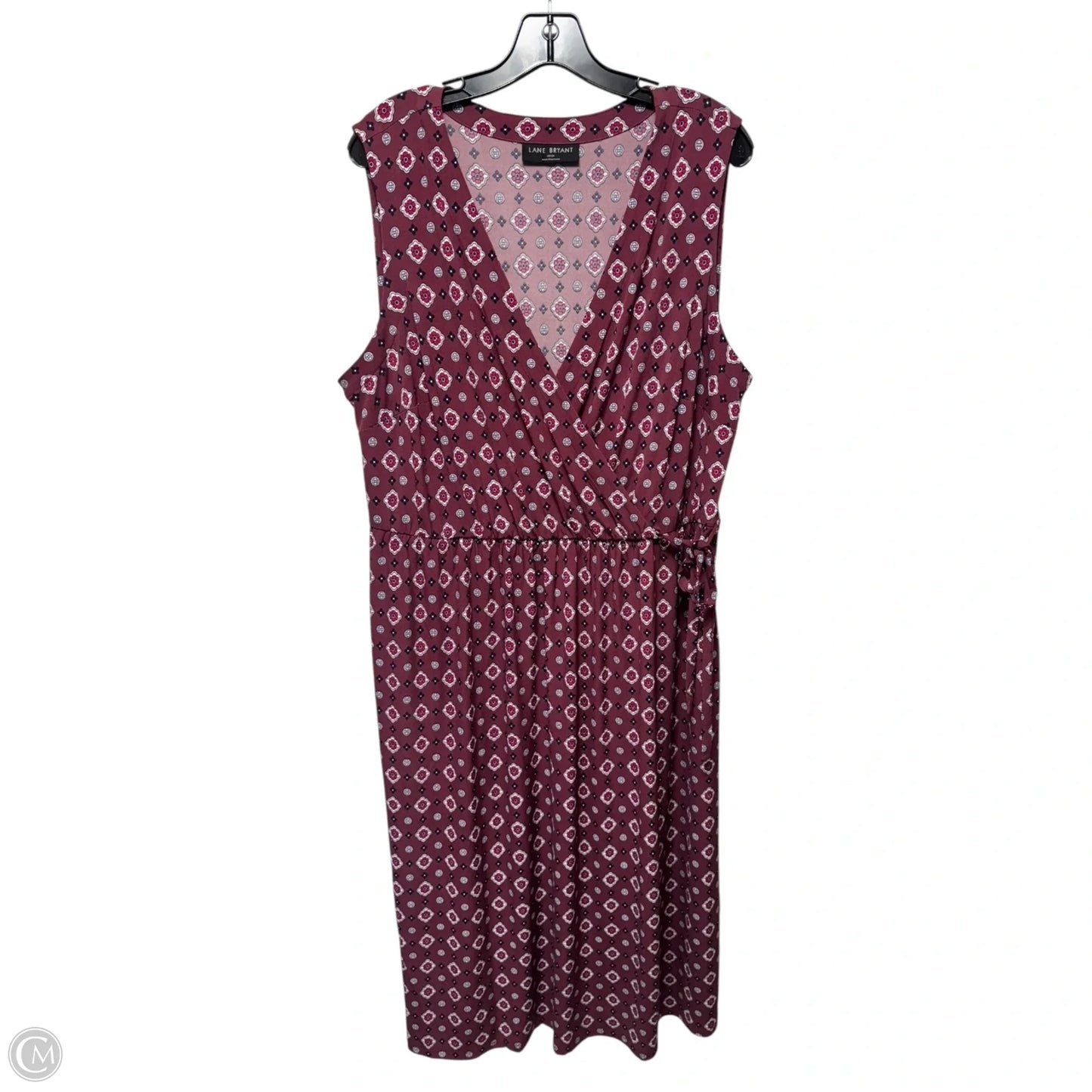 Dress Casual Midi By Lane Bryant In Maroon, Size: 18
