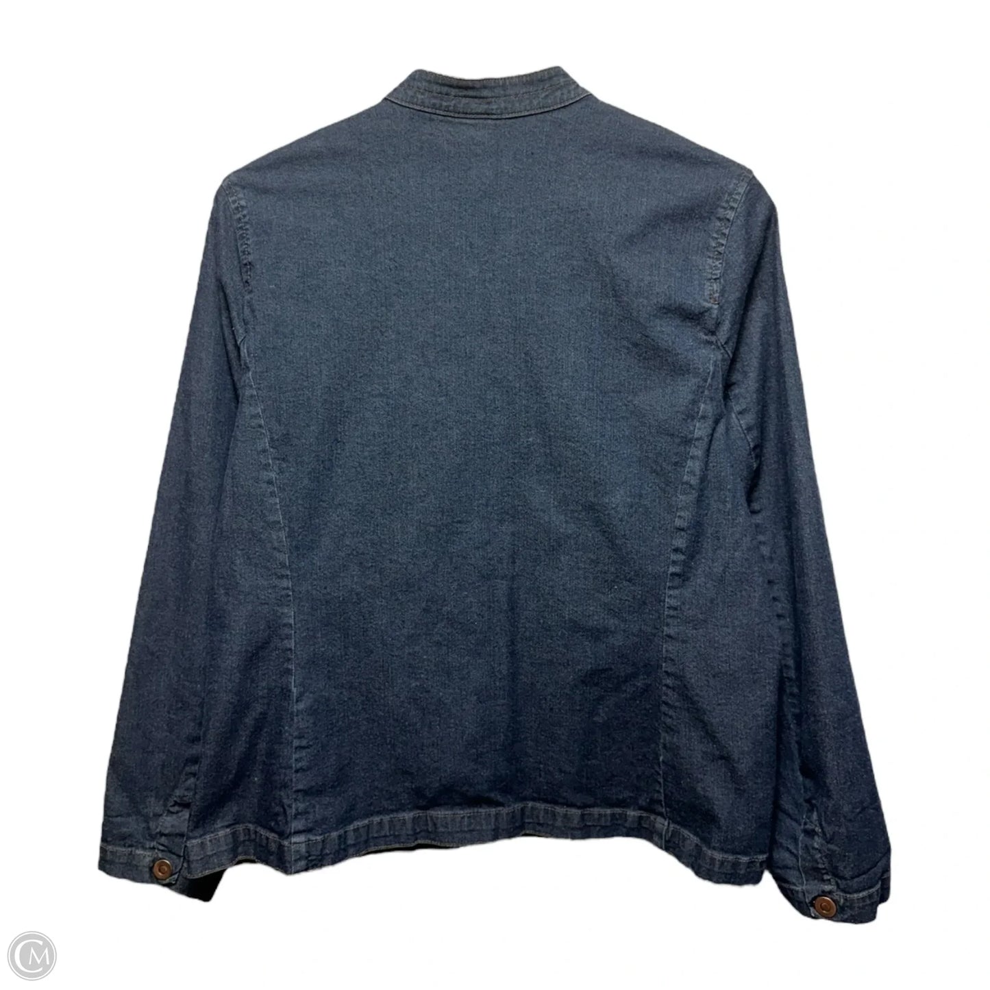 Jacket Denim By Eileen Fisher In Blue Denim, Size: M