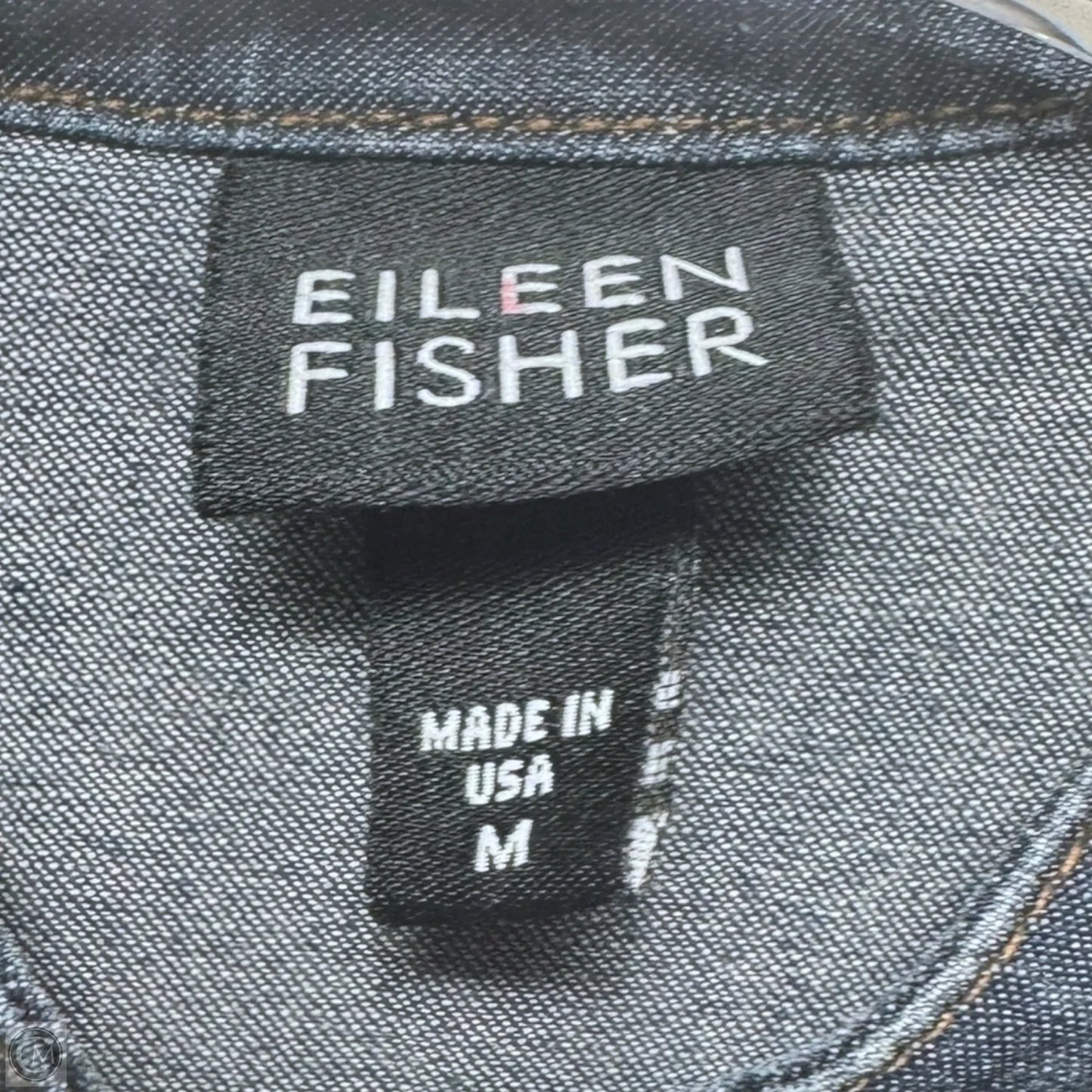 Jacket Denim By Eileen Fisher In Blue Denim, Size: M