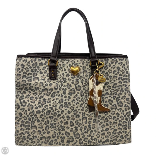 Leopard Tote Handbag By Betsey Johnson, Size: Medium