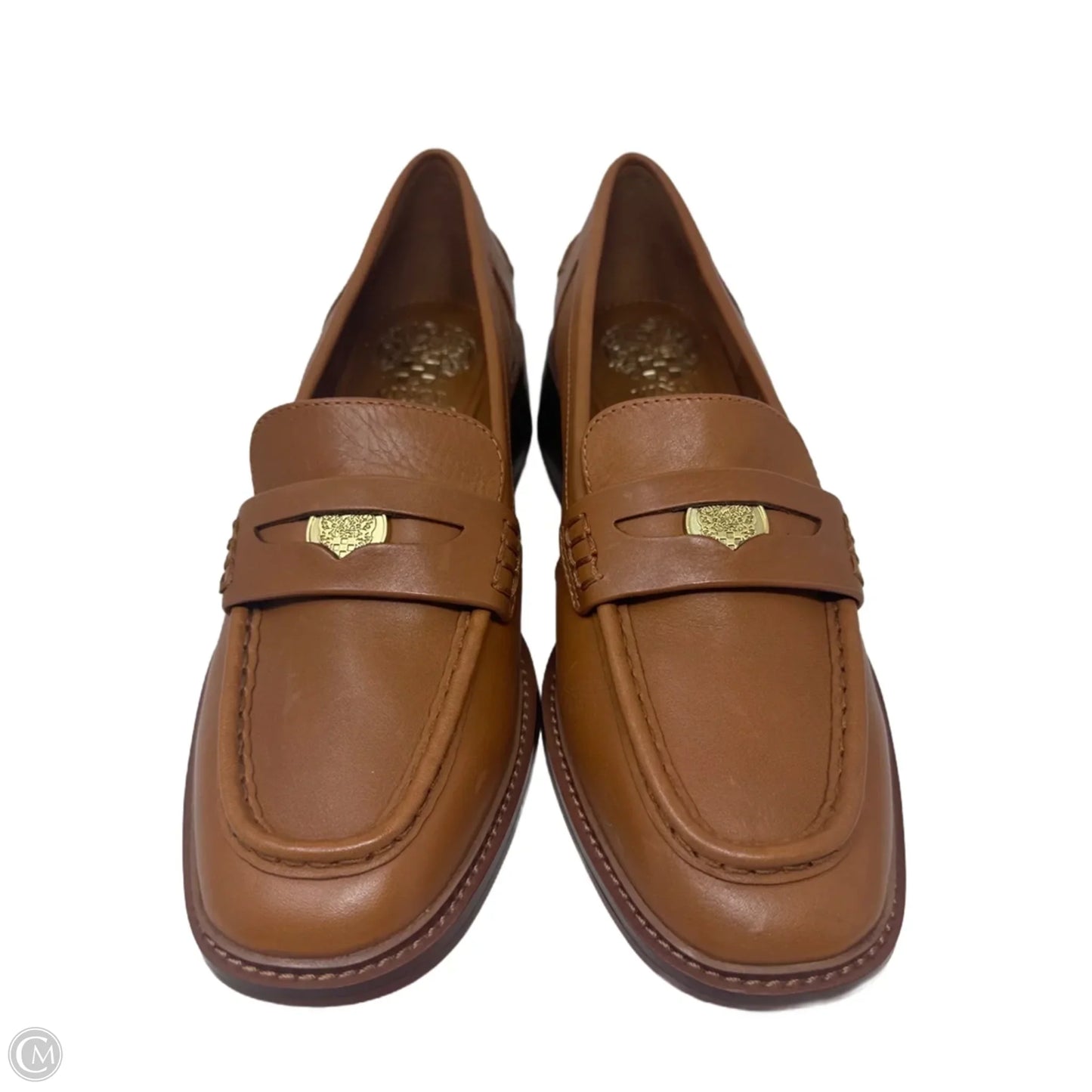 Loafers Shoes Heels Block By Vince Camuto In Brown, Size: 7
