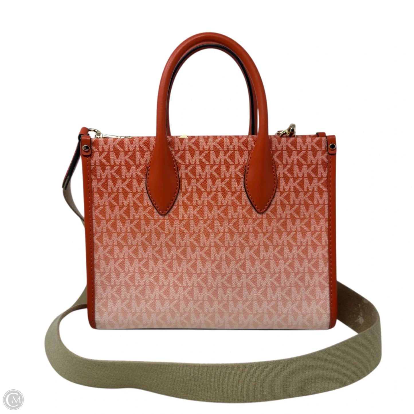 Mirella Ombré Signature Logo Crossbody Bag Designer By Michael Kors, Size: Medium