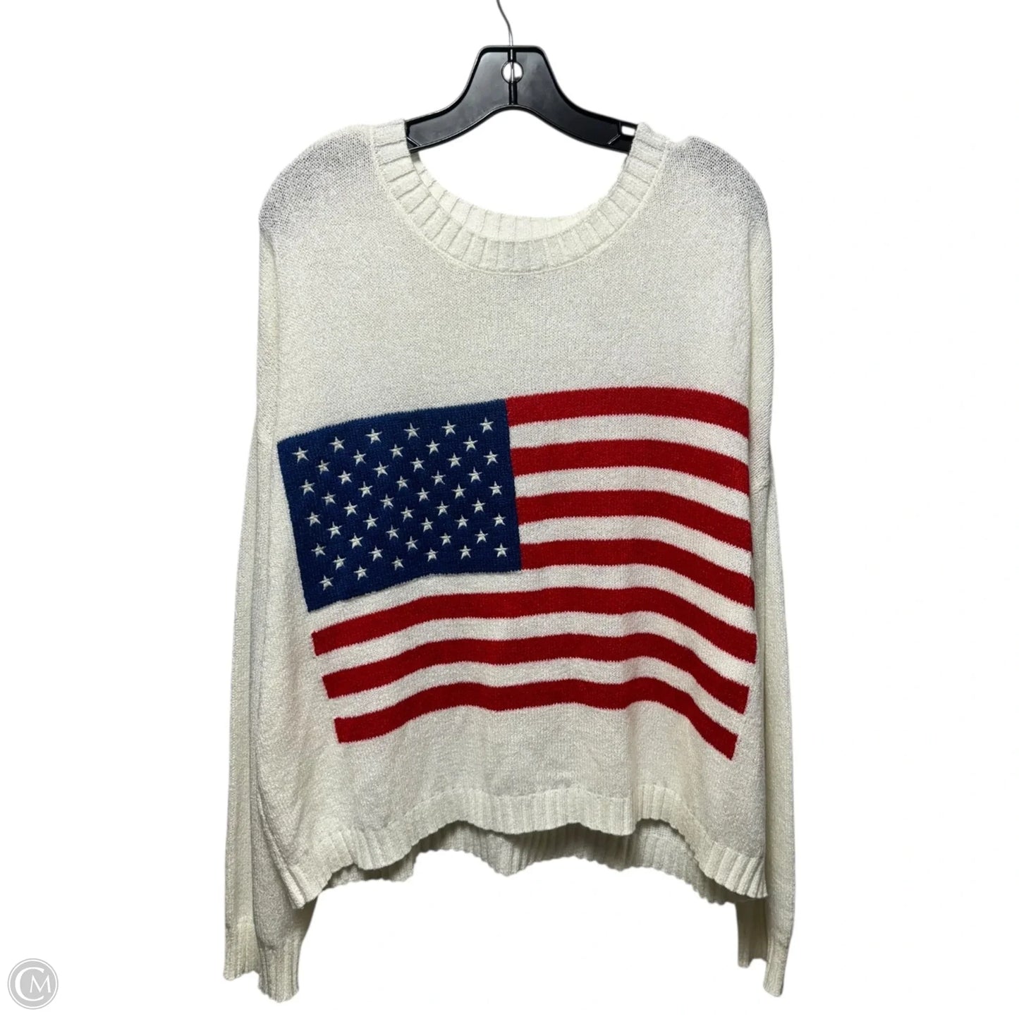 American Flag Sweater By Torrid In Blue & Red & White, Size: 2x