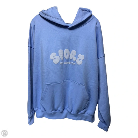 Blueberry Boyfriend Puff Hoodie By Mr Winston In Blue, Size: M