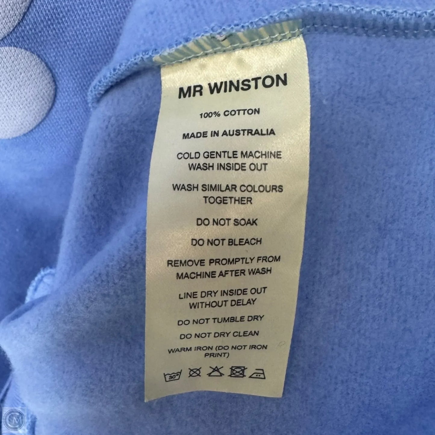 Blueberry Boyfriend Puff Hoodie By Mr Winston In Blue, Size: M