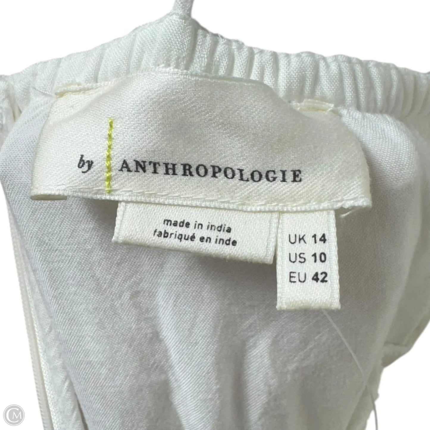 Embroidered Dress Casual Maxi By Anthropologie In White, Size: 10