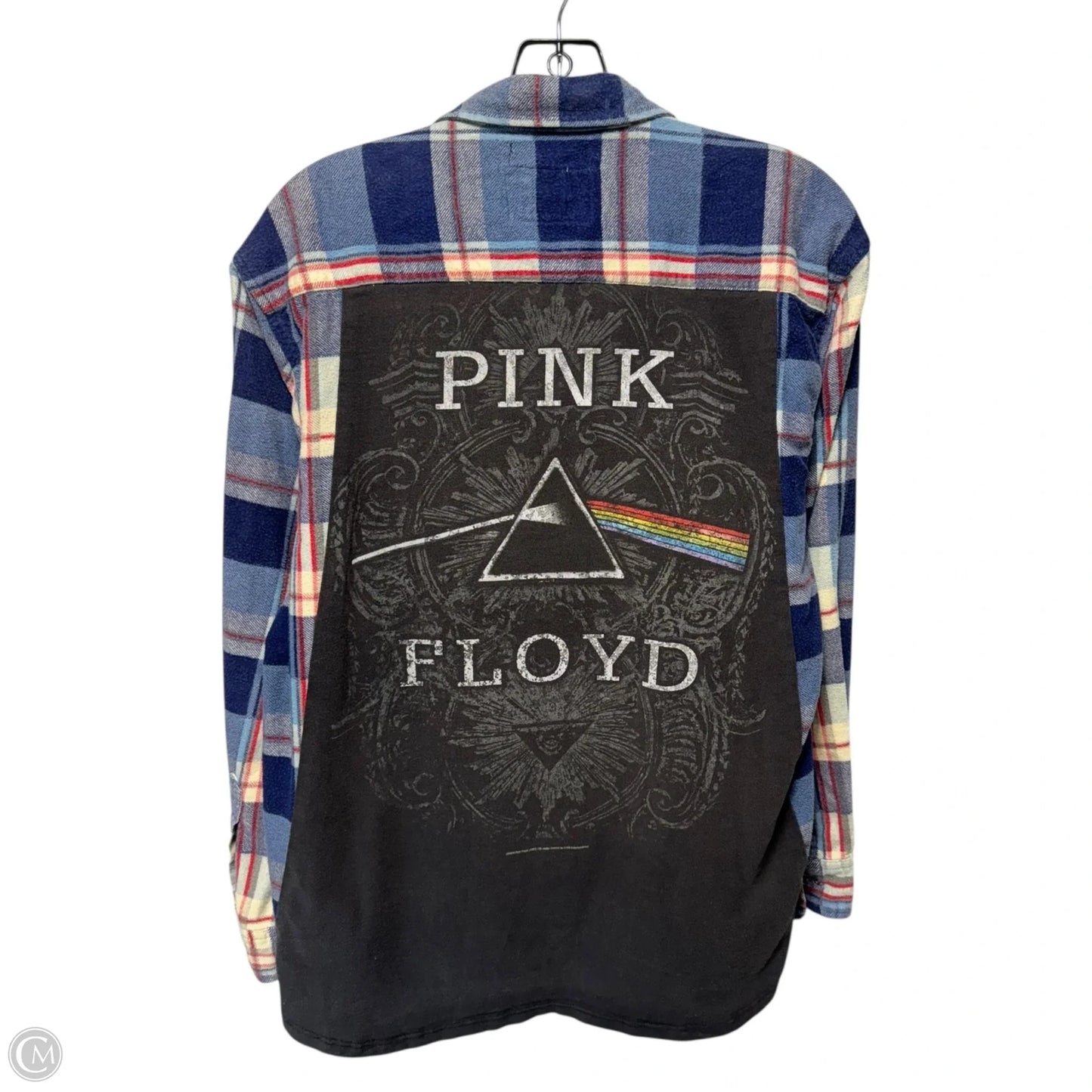 Pink Floyd Top Long Sleeve By Big Rock Canyon In Plaid Pattern, Size: 2x