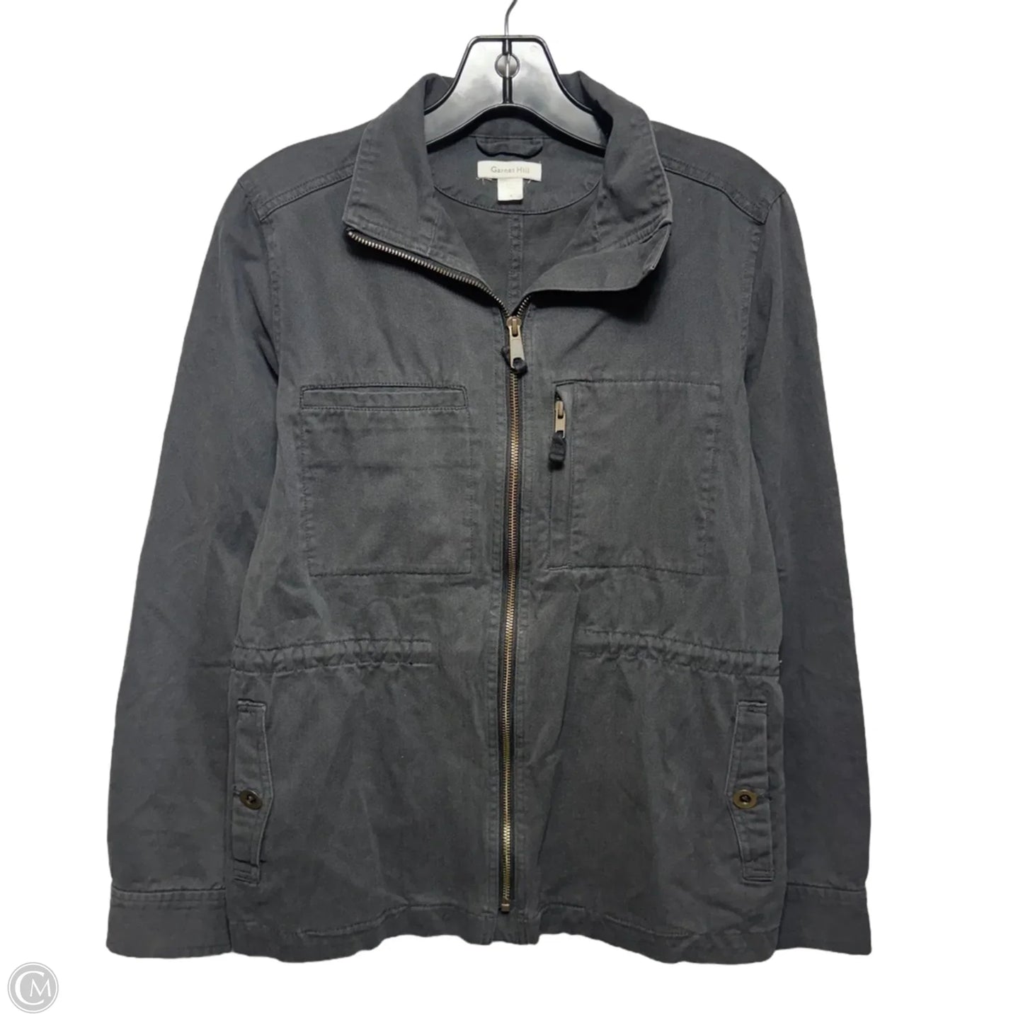 Jacket Utility By Garnet Hill In Grey, Size: 4