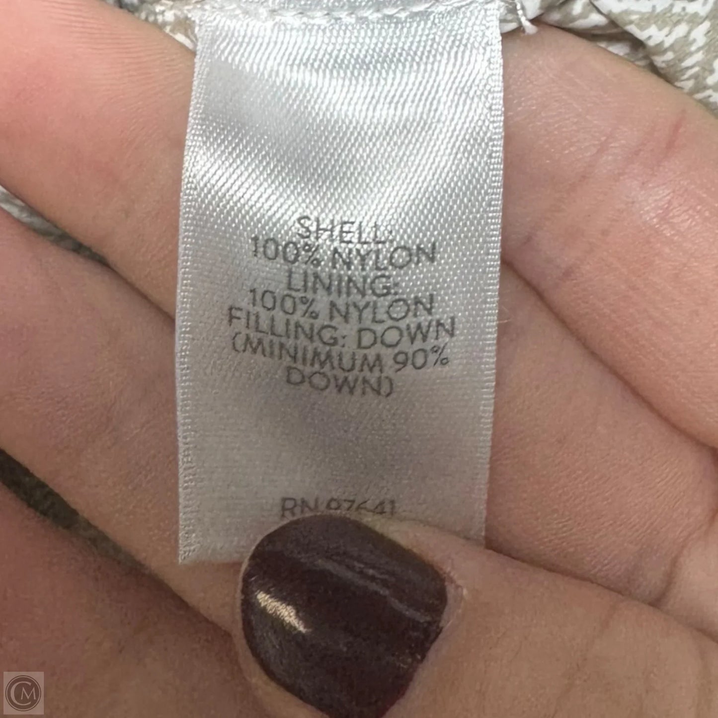 Herringbone Print Puffer Vest By J. Jill In Soapstone, Size: Sp