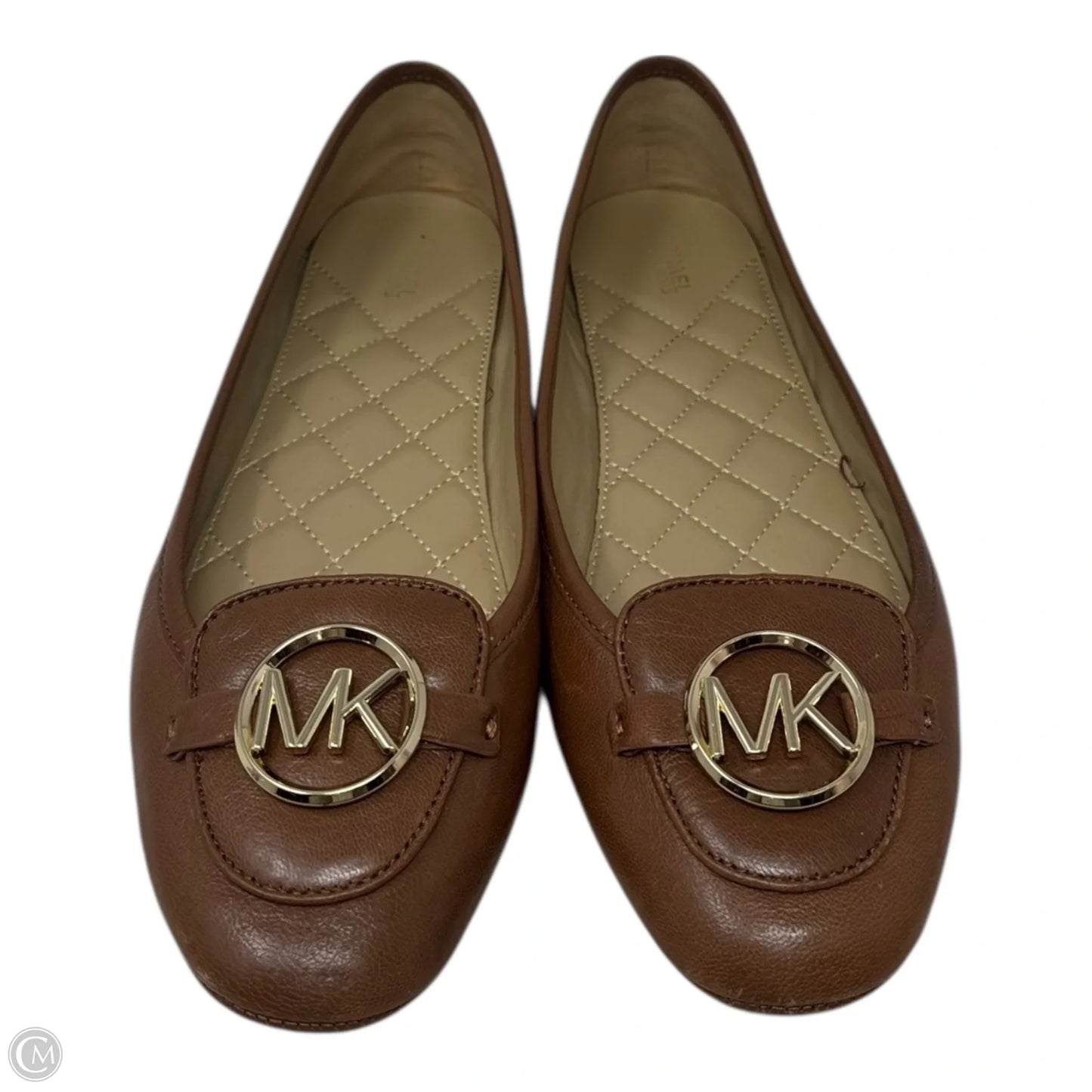 Logo Loafer Shoes Flats By Michael By Michael Kors In Tan, Size: 10
