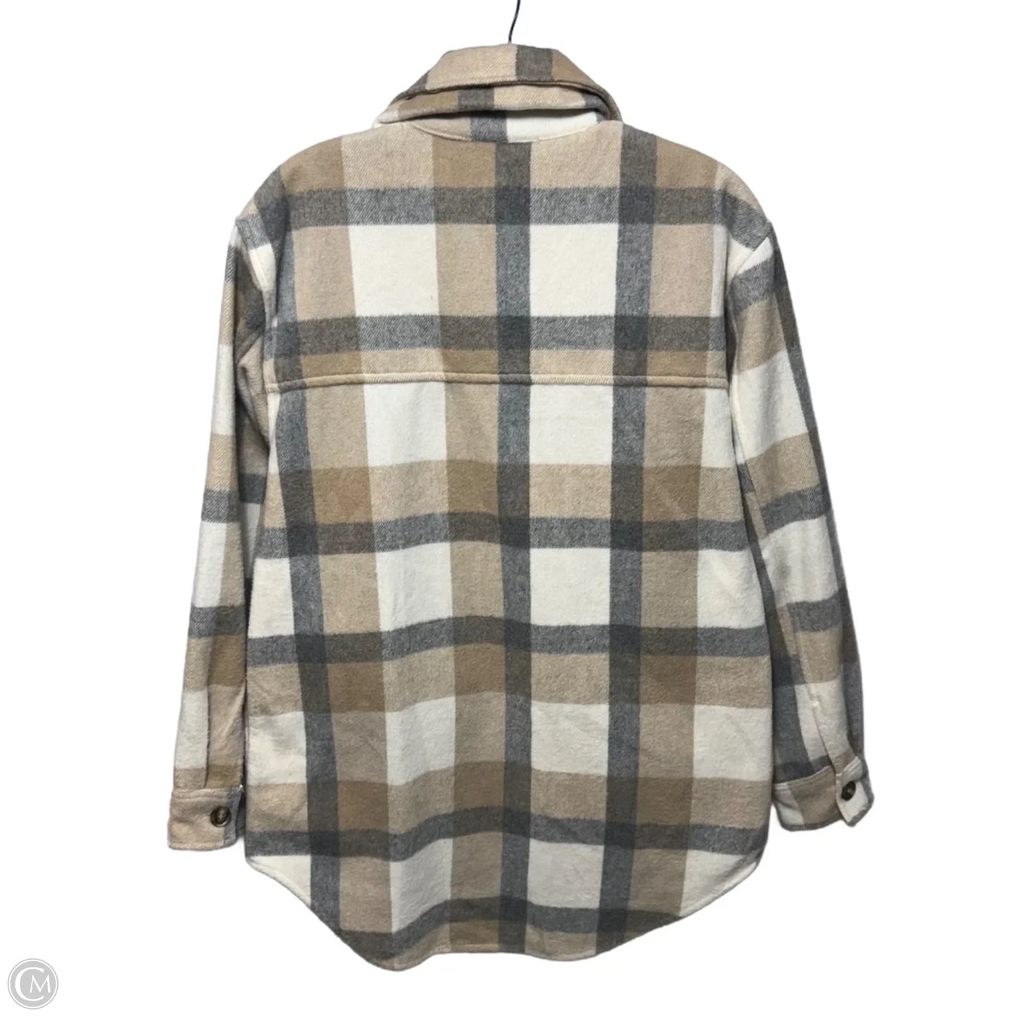 Jacket Shirt By Joie In Plaid Pattern, Size: M