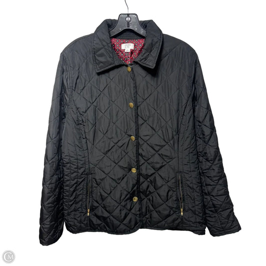 Jacket Puffer & Quilted By Crown And Ivy In Black, Size: L