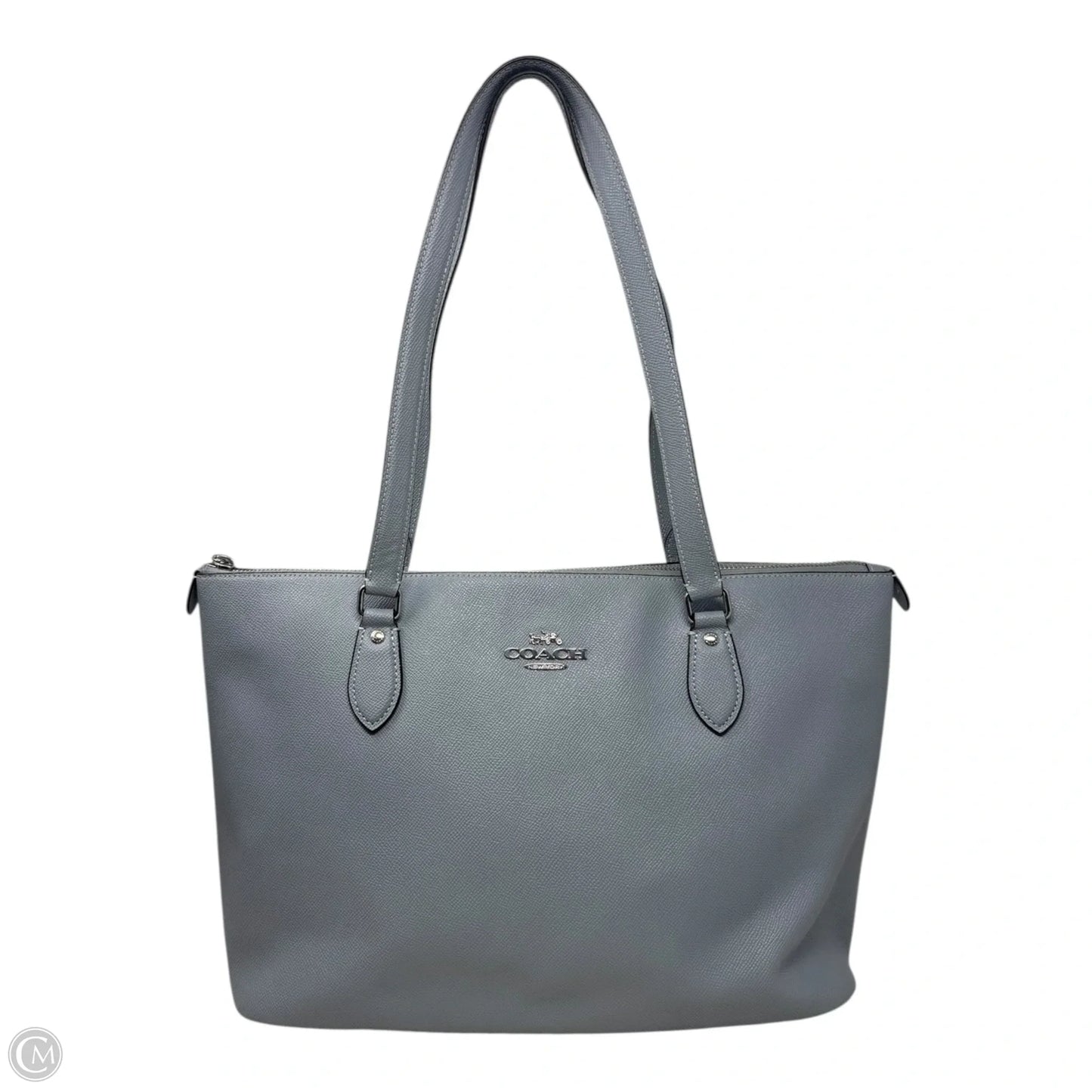 Gallery Tote Leather Handbag Designer By Coach, Size: Medium