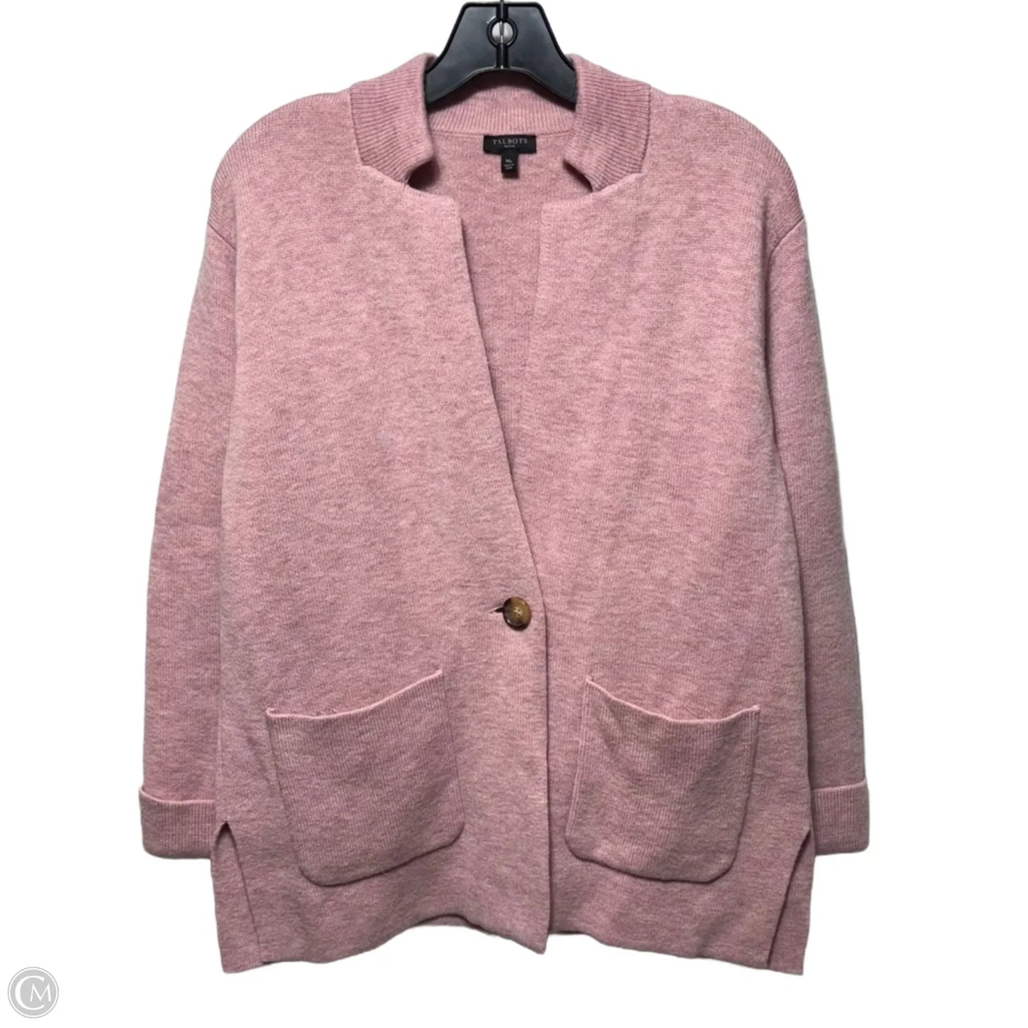 Sweater Cardigan By Talbots In Pink, Size: Mp
