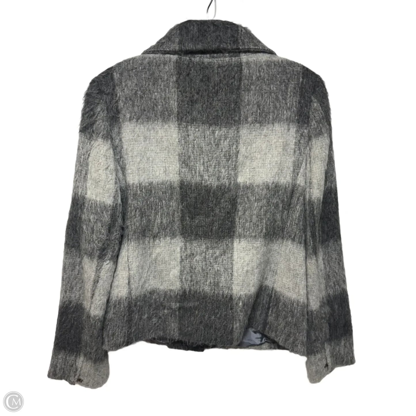 Wool Blend Jacket By Talbots In Grey, Size: 8