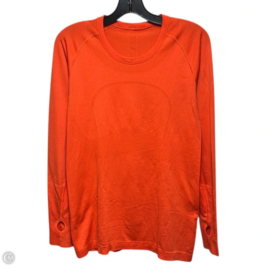 Swiftly Tech Long Sleeve Crew By Lululemon In Orange, Size: 10