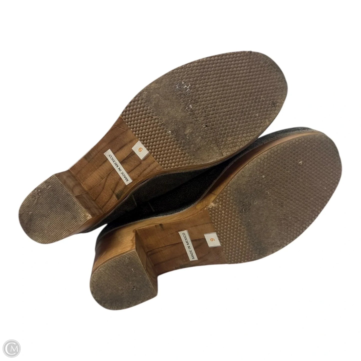 Zuki Clog Boots Ankle Heels By Five Worlds In Grey, Size: 9