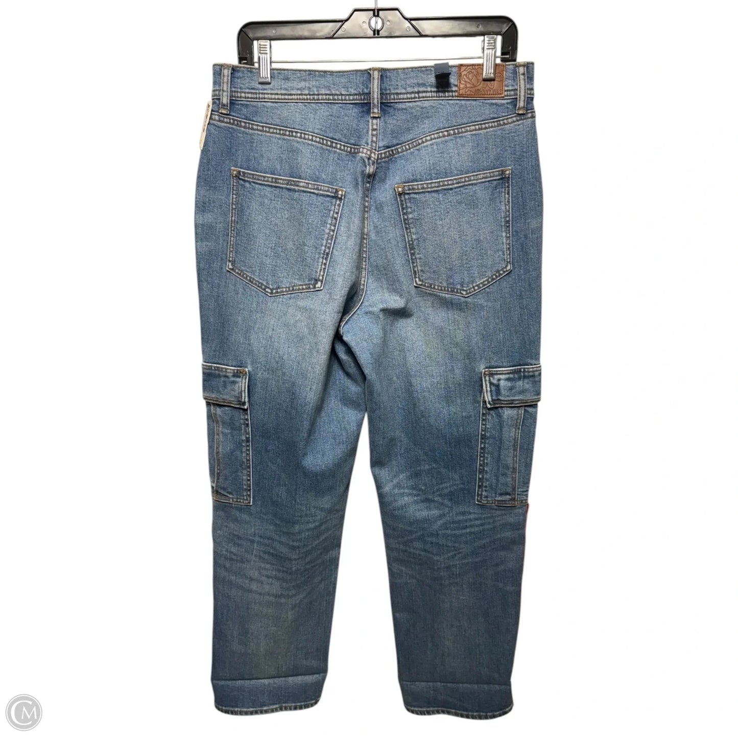 Eliza Cargo Jeans By Johnny Was In Blue Denim, Size: 8