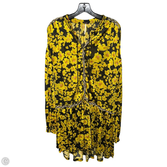 Love Letter Mesh Tunic Dress By Free People In Floral Print, Size: L