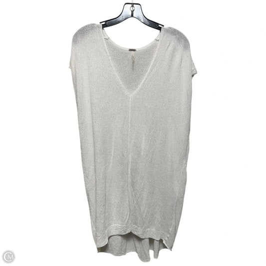 Knit Sheer Tunic Sleeveless By Free People In White, Size: L