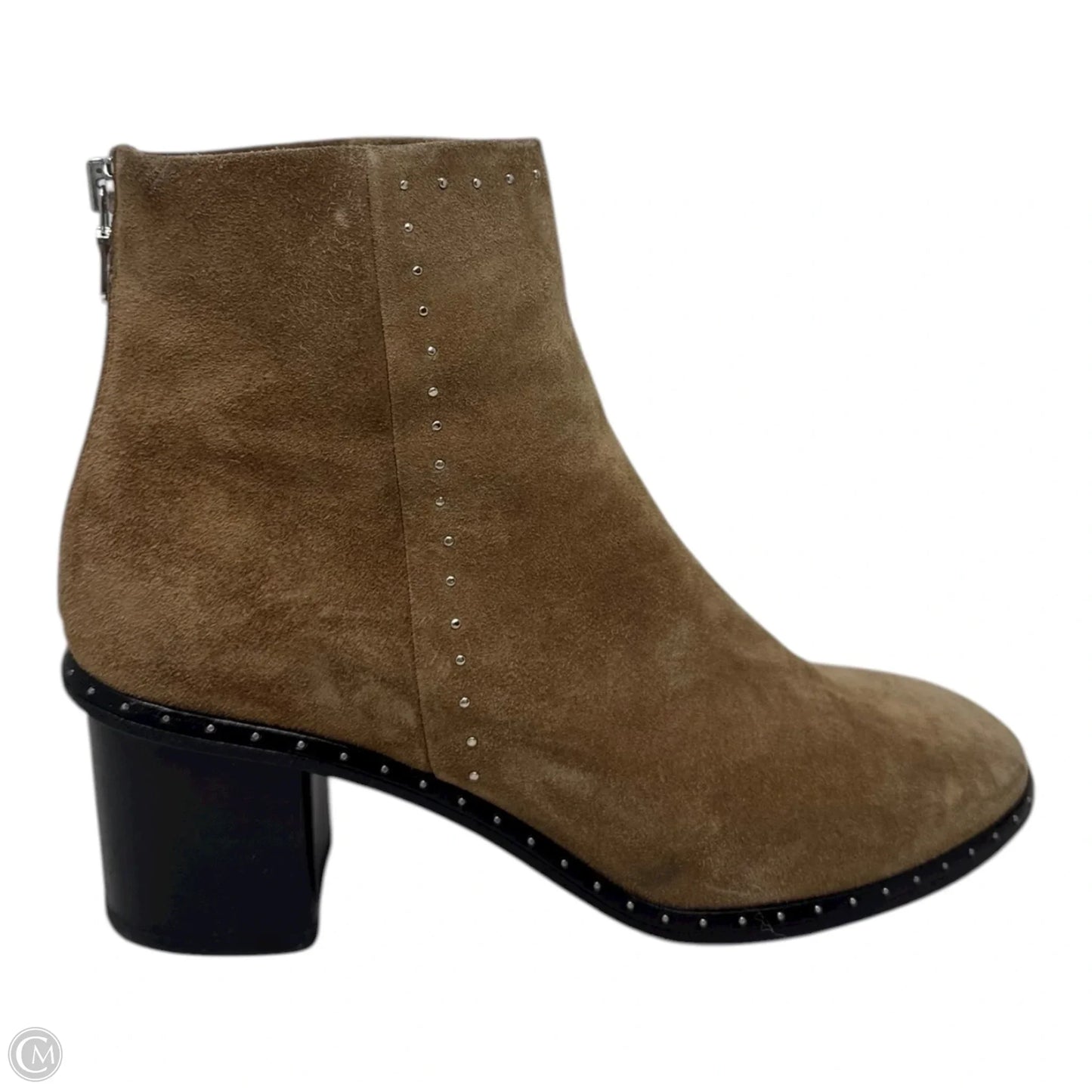 Suede Studded Boots Ankle Heels By Rag And Bone In Tan, Size: 8.5
