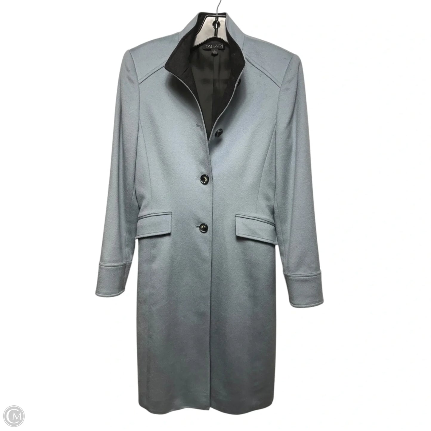 Coat Wool By Tahari In Blue, Size: 2