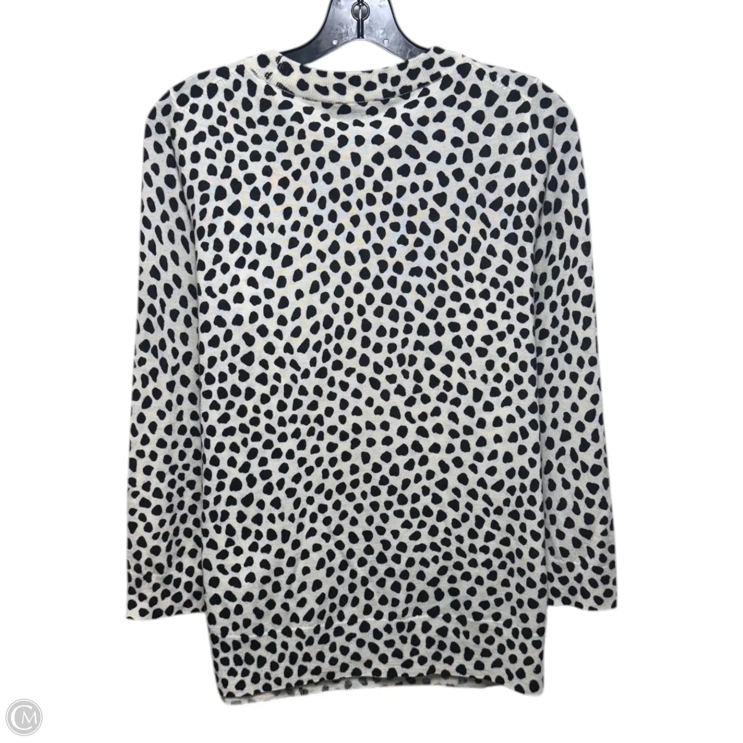 Tippi Merino Wool Sweater By J. Crew In Black & Cream, Size: L