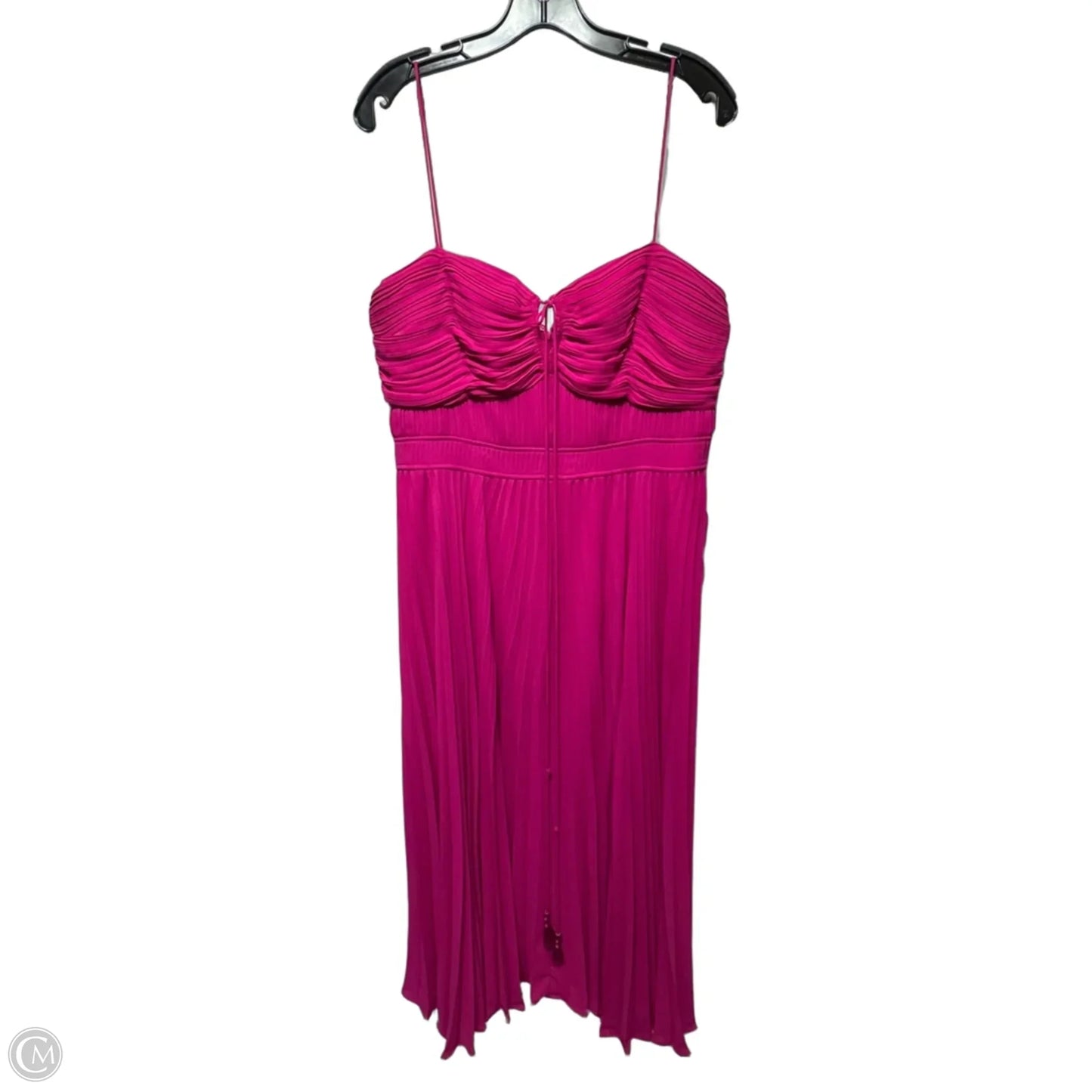 Carol Halter Tie Sweatheart Midi Cocktail Dress By Alex Marie In Pink, Size: 12