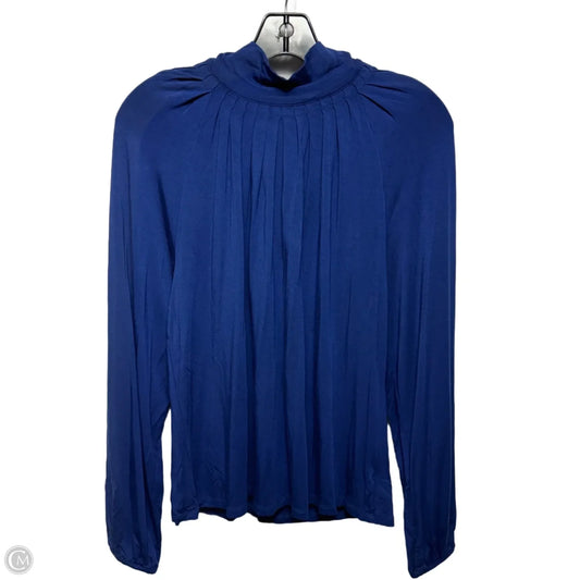 Blouse Long Sleeve By Michael By Michael Kors In Blue, Size: L