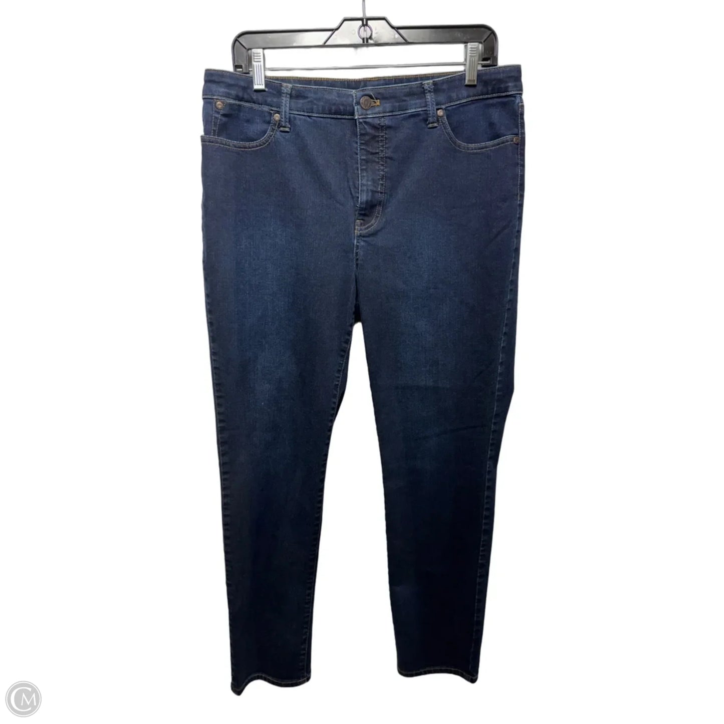 Slim Ankle Jeans By Talbots In Blue Denim, Size: 12