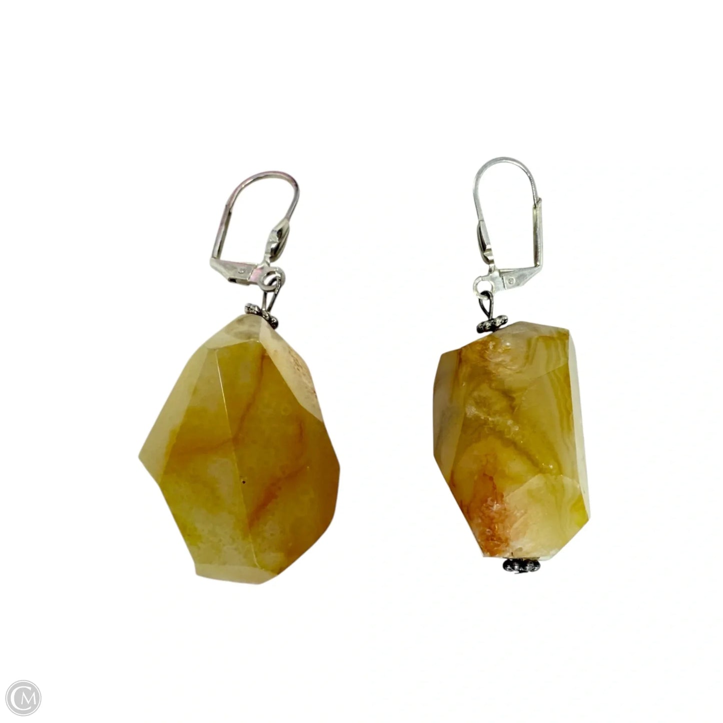 Raw Citrine Dangle Earrings